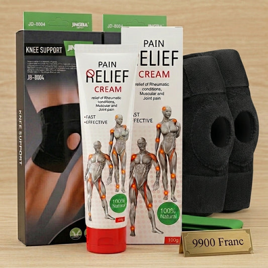 Deux Génouillères plus Une Crème de massage multifonctionnelle. Livraison à partir de 1000F
