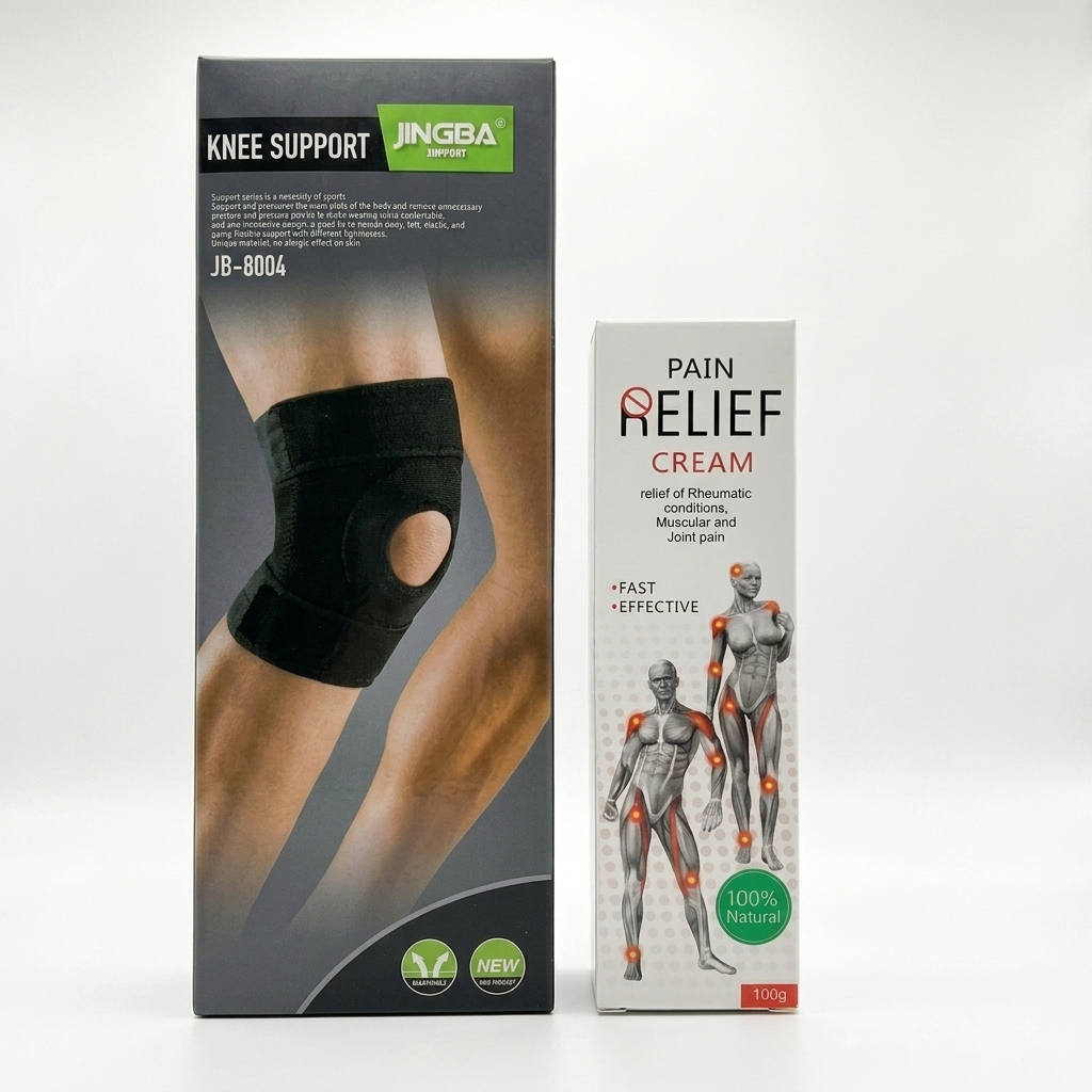 PACK MOBILITÉ TOTALE : Genouillère Ligamentaire Arthrose + Crème Rapid Relief ( Livraison Gratuite )
