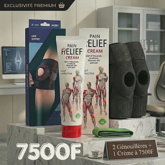 Deux Génouillères plus Une Crème de massage multifonctionnelle. Livraison à partir de 1000F